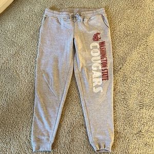 WSU Cougars grey joggers size large NWOT